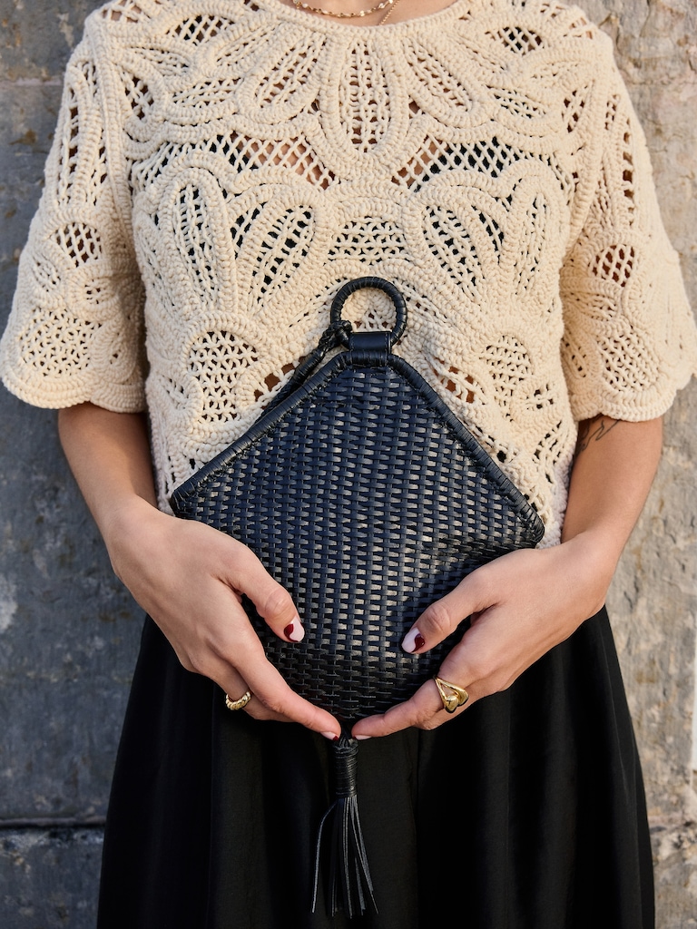 Esme Woven Leather Bag by Bembien
