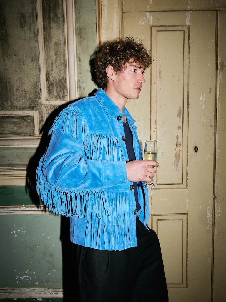Suede Fringe Jacket