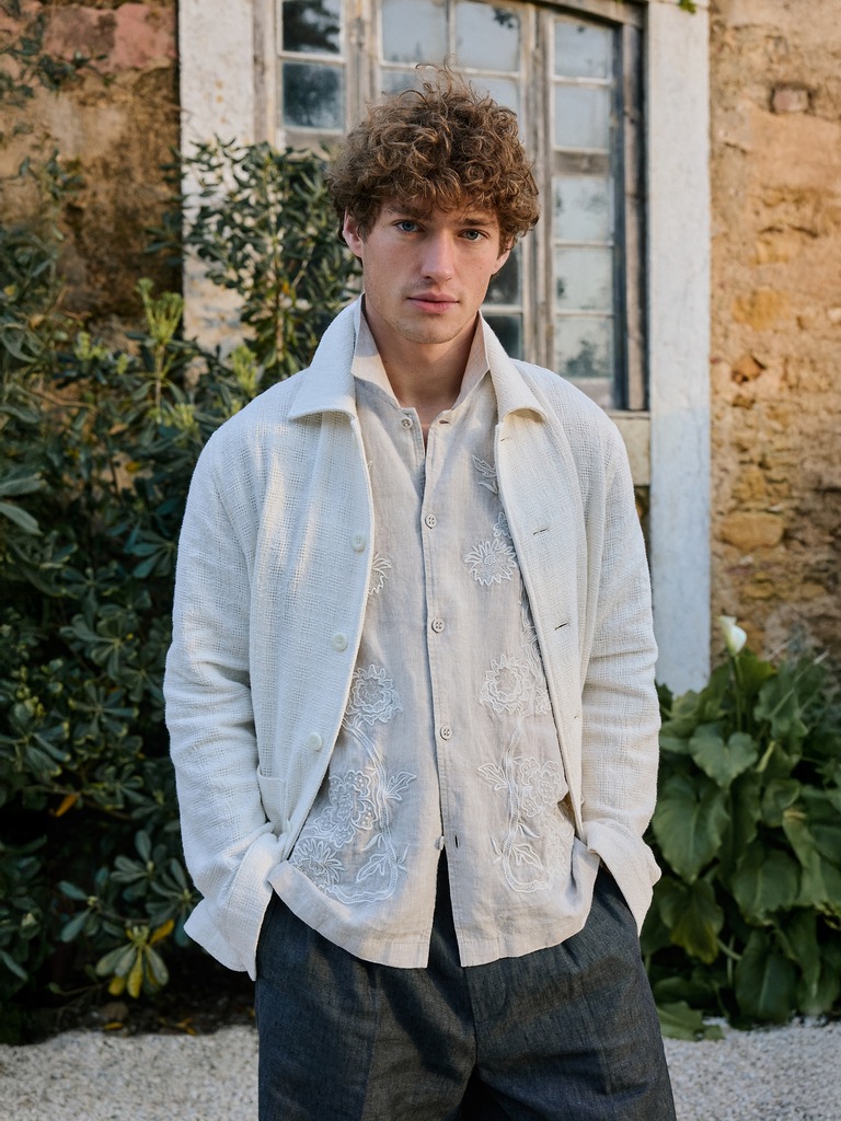 Basketweave Shirt Jacket