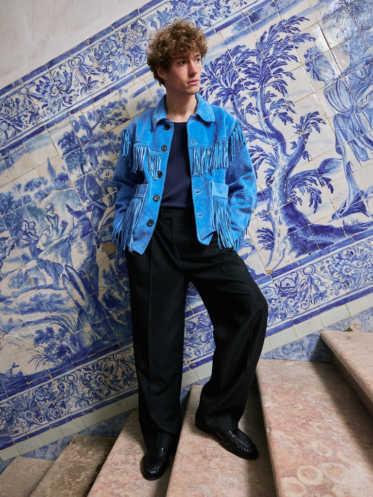 Pantalon en tissu panama italien signature