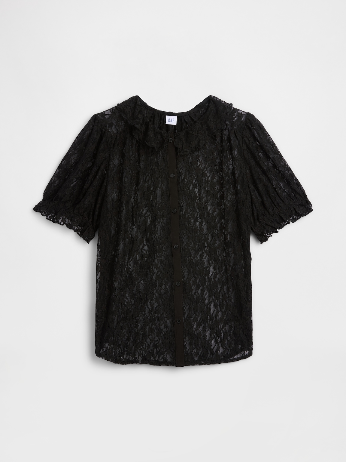 Relaxed Lace Ruffle Top