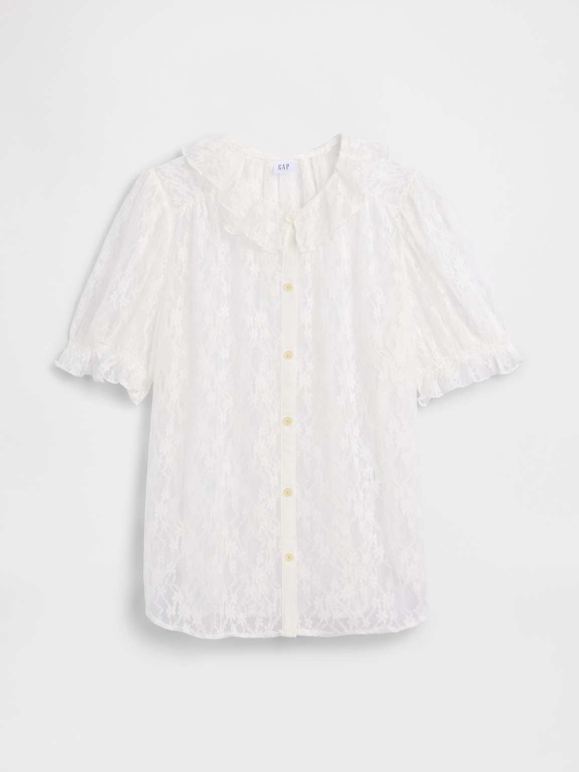 Relaxed Lace Ruffle Top