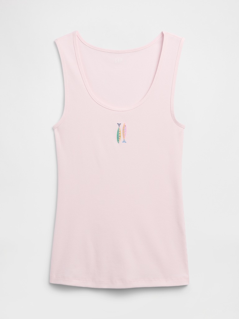 Gap Logo Ribbed Tank Top