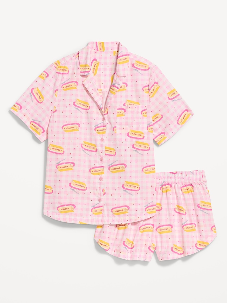 Poplin Pajama Short Set