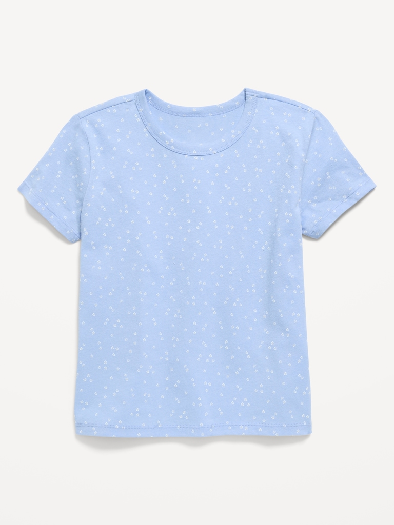 T-shirt ultra-doux à manches courtes à motif pour fille