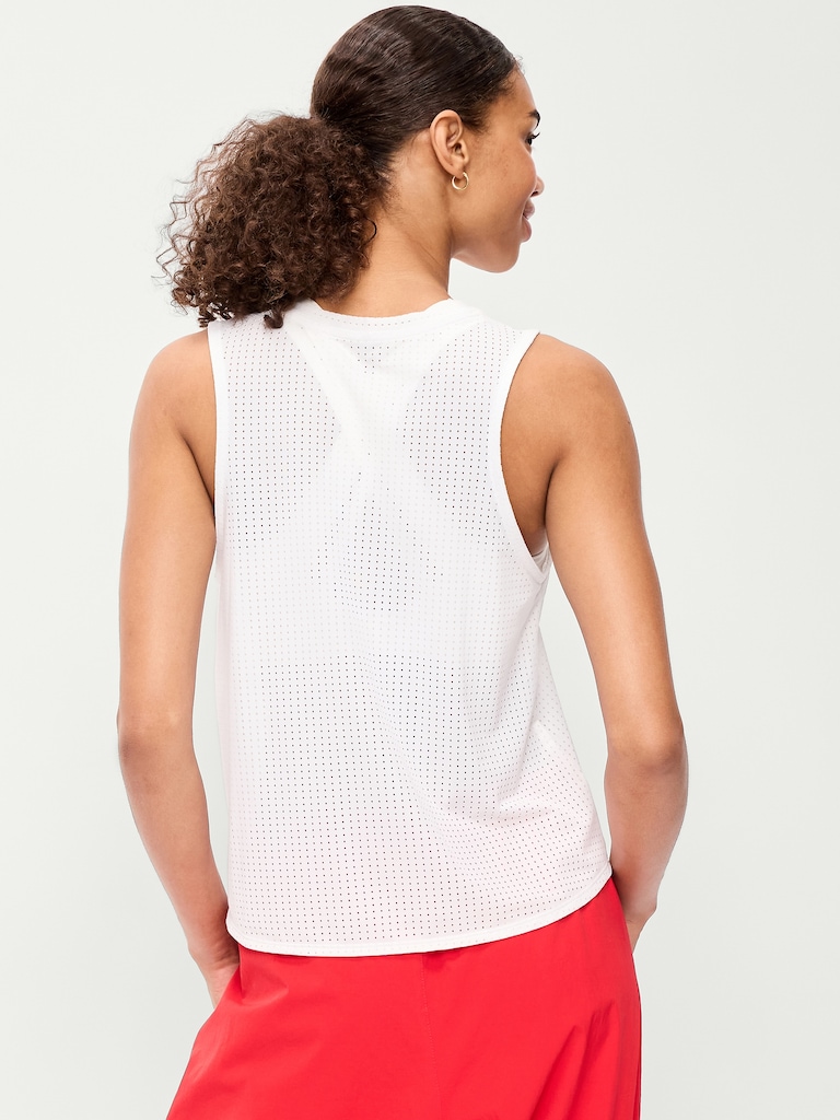 Mesh Muscle Tank Top