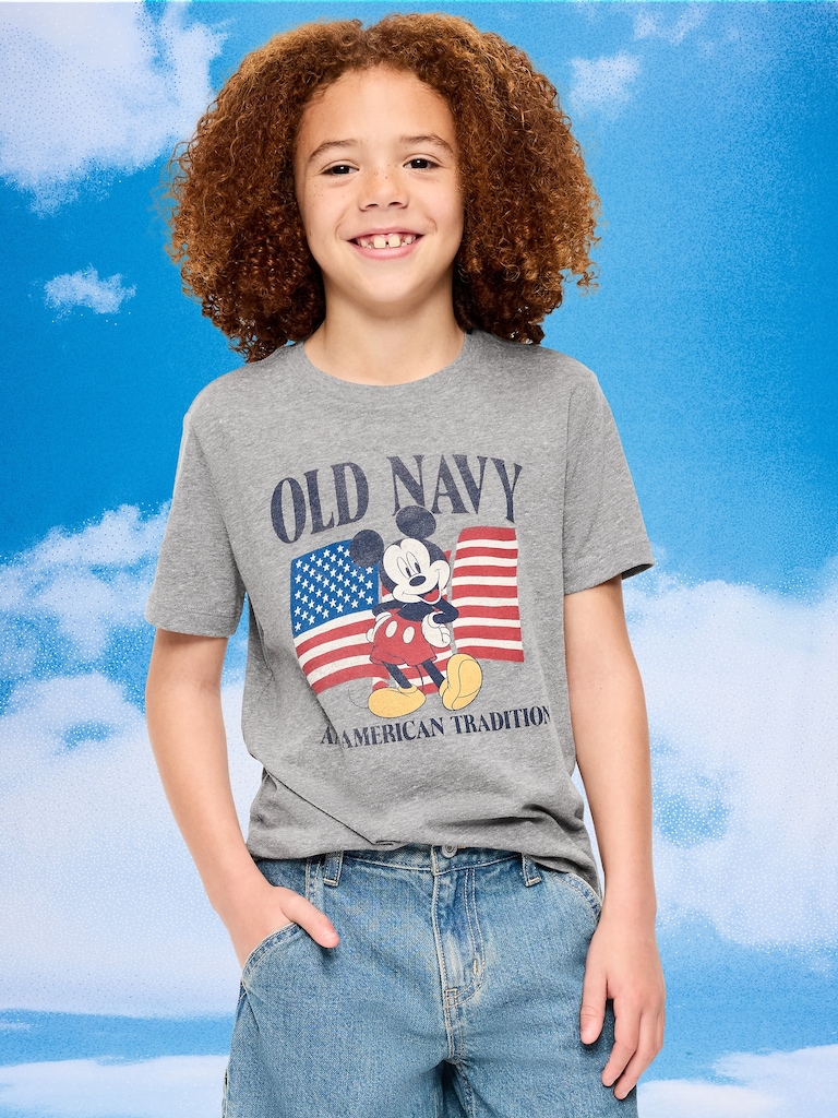 Old Navy x Disney Mickey Mouse Gender-Neutral Logo-Graphic T-Shirt for Kids