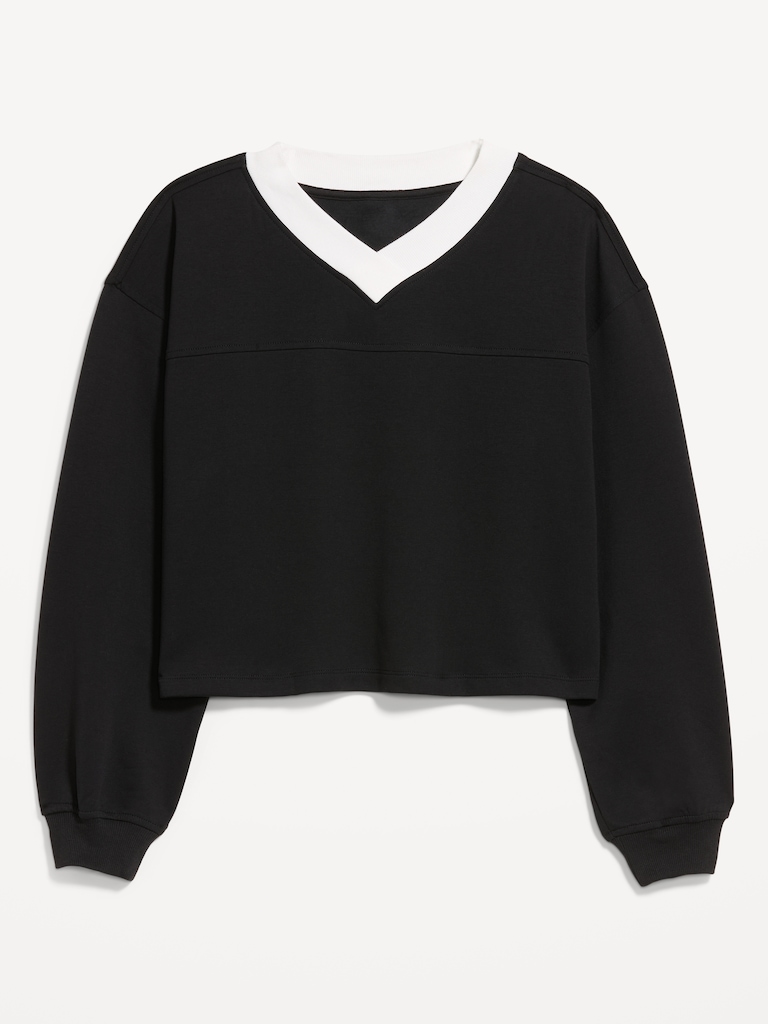 Dynamic Fleece Oversized Cropped Sweatshirt