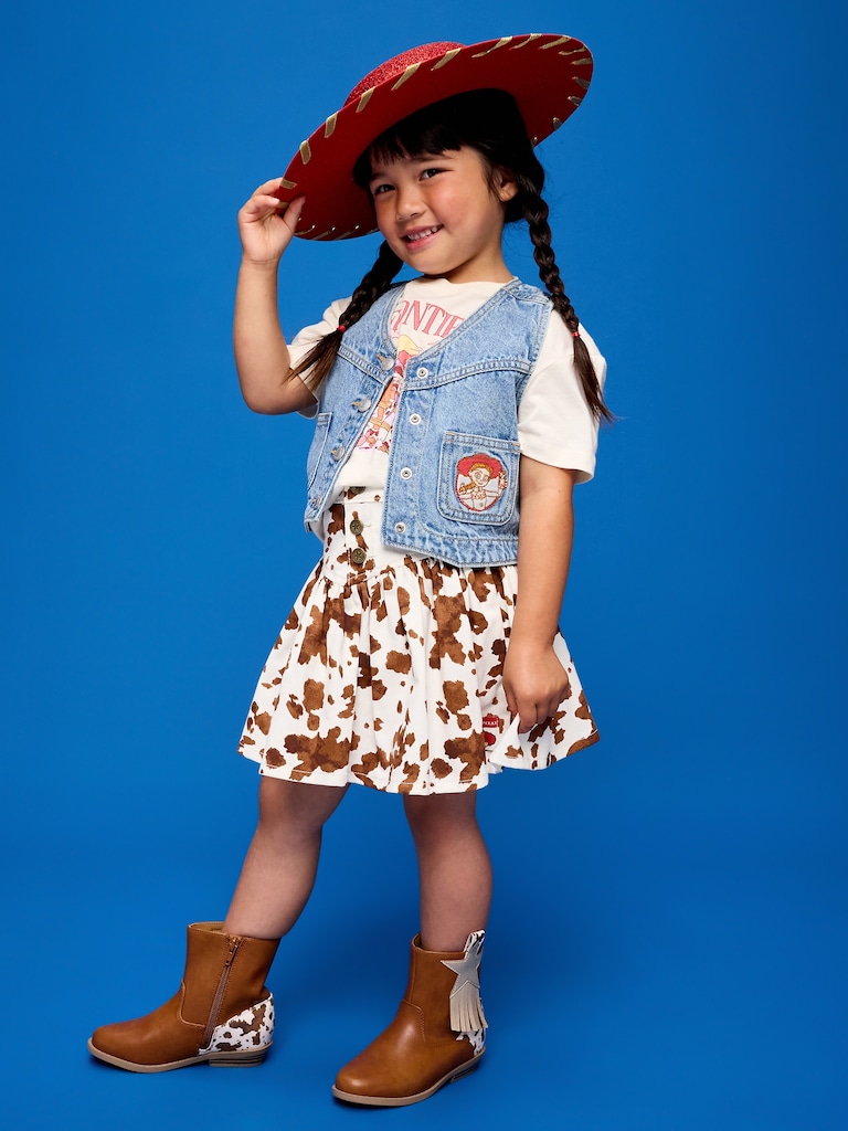 Old Navy x Pixar Toy Story Western Denim Skirt for Toddler Girls