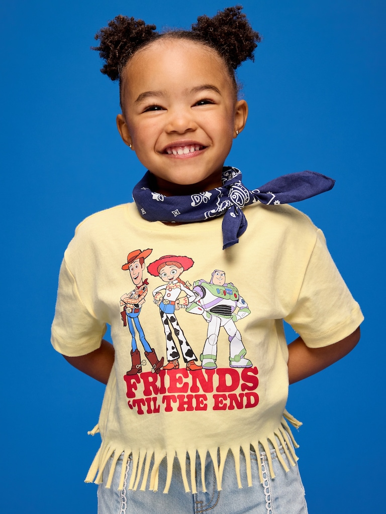 Old Navy x Pixar Toy Story Graphic Fringed-Hem T-Shirt for Toddler Girls