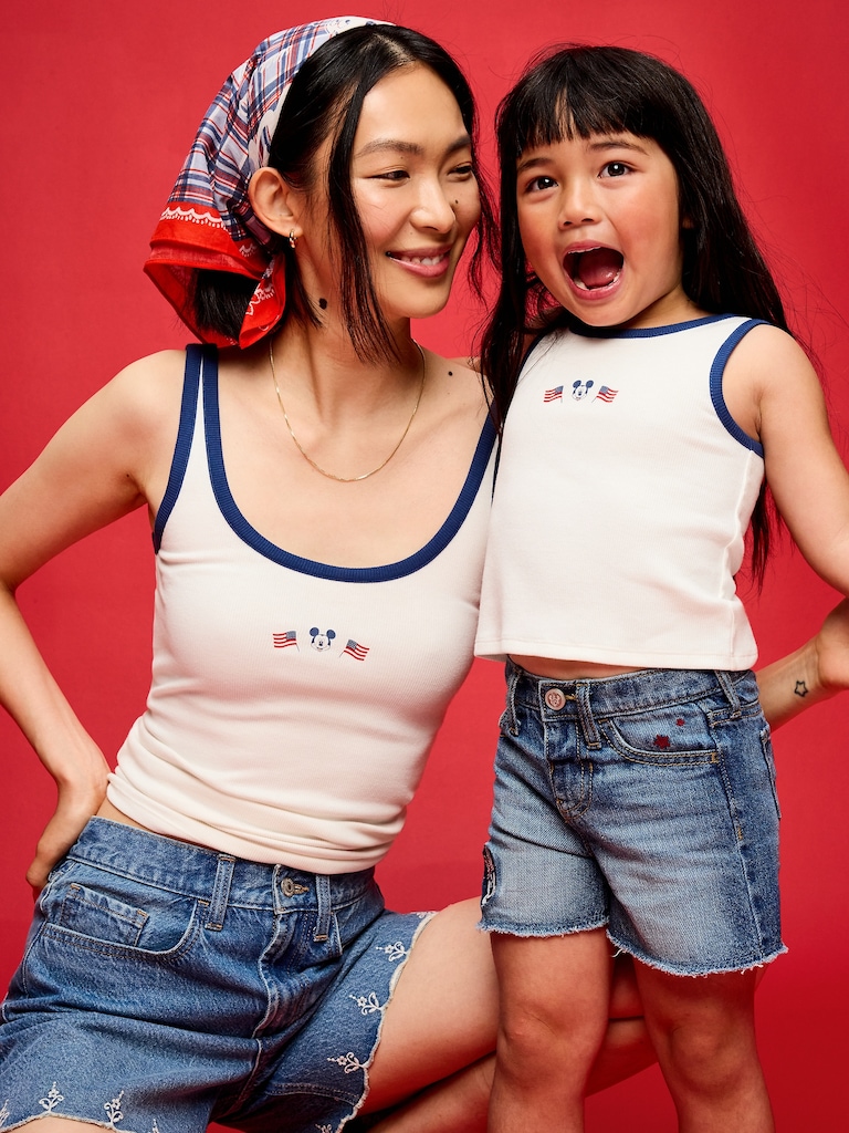 Old Navy x Disney Mickey Mouse Ribbed Scoop-Neck Tank Top for Women