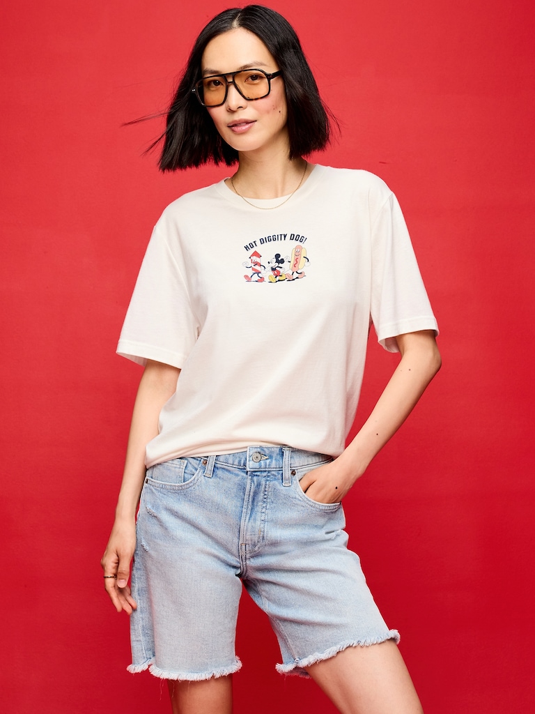 T-shirt à imprimé du logo et Mickey Mouse Old Navy x Disney pour adulte
