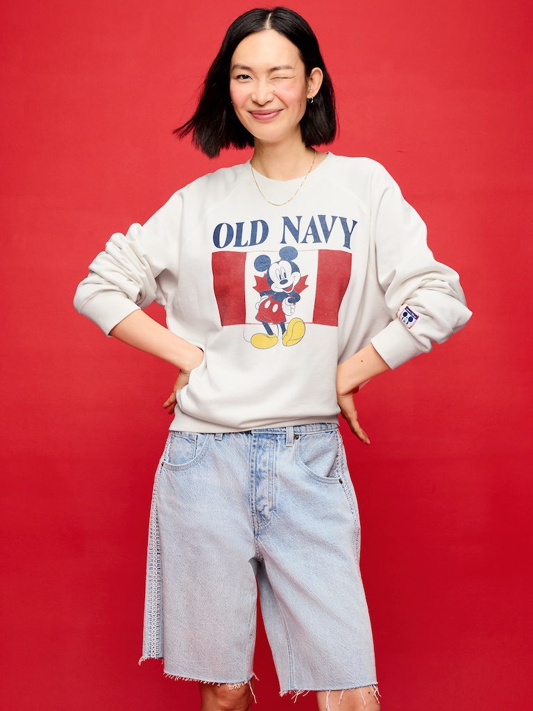 Chandail en coton ouaté ras du cou Mickey Mouse Old Navy x Disney pour adulte
