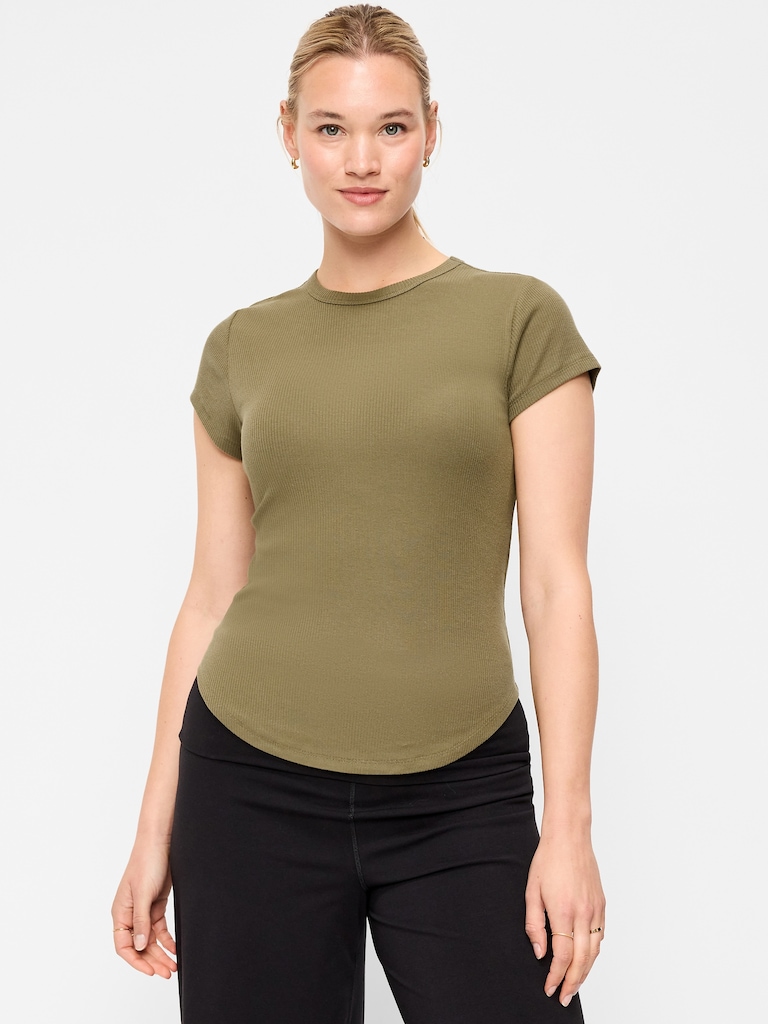 CloudLite Crew-Neck Ribbed Top