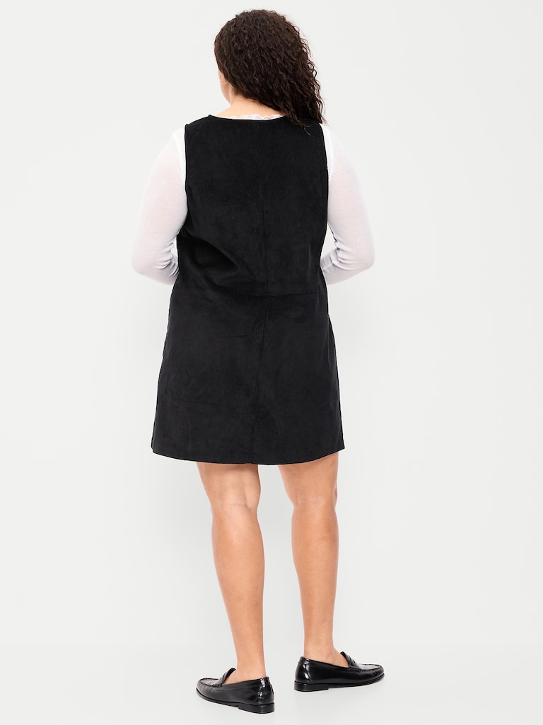 Sleeveless Pinafore Mini Dress