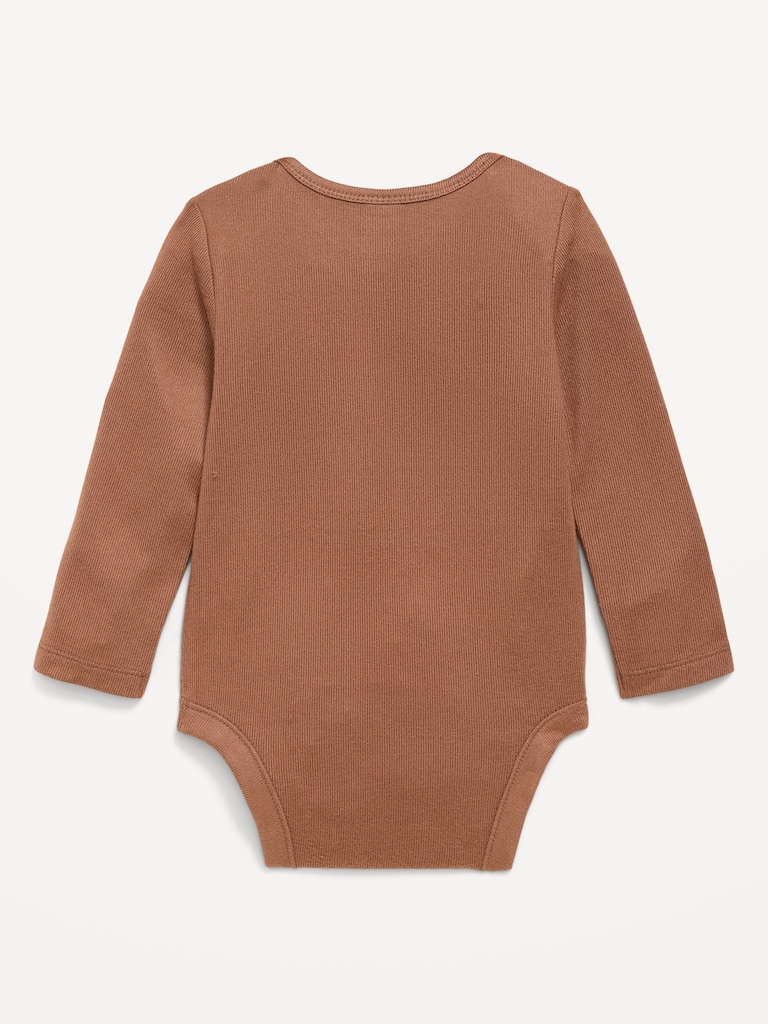 Long-Sleeve Ribbed Bodysuit for Baby