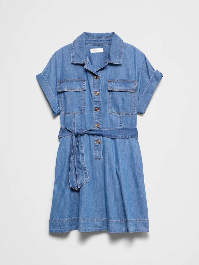 Denim Utility Mini Dress