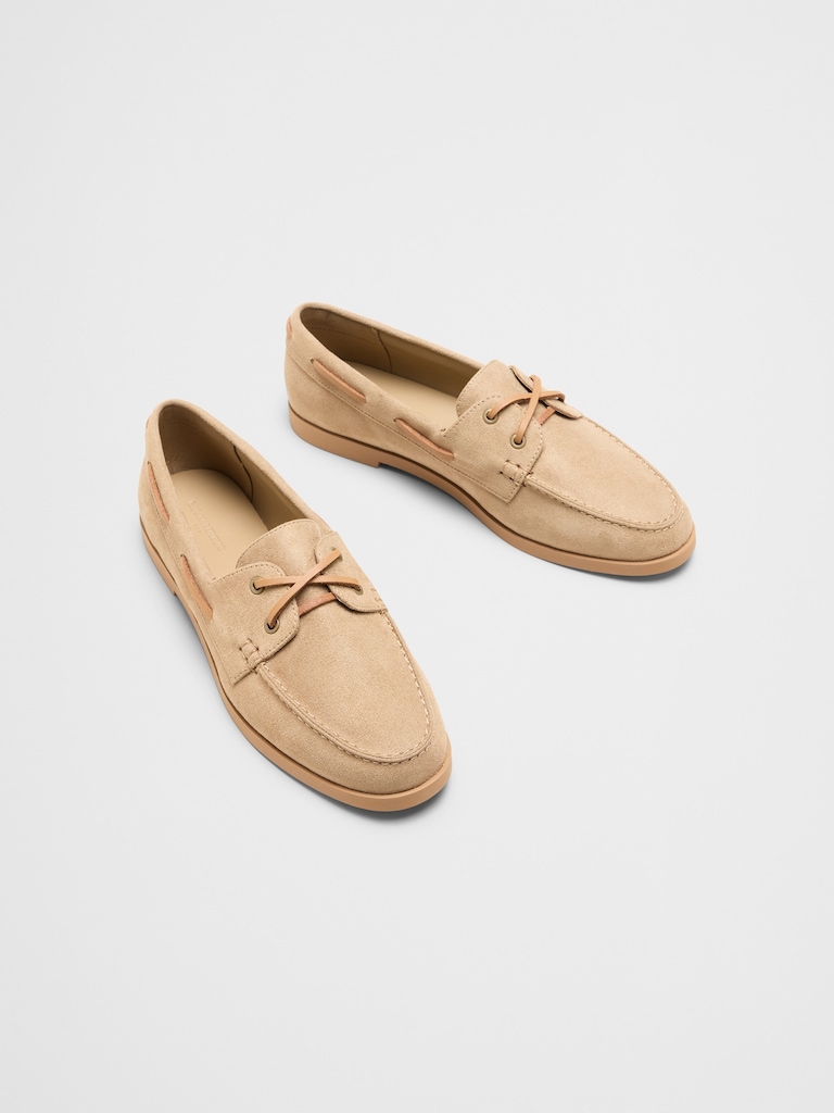 Vegan Suede Boat Shoe