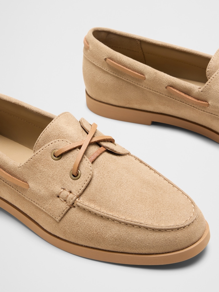 Vegan Suede Boat Shoe