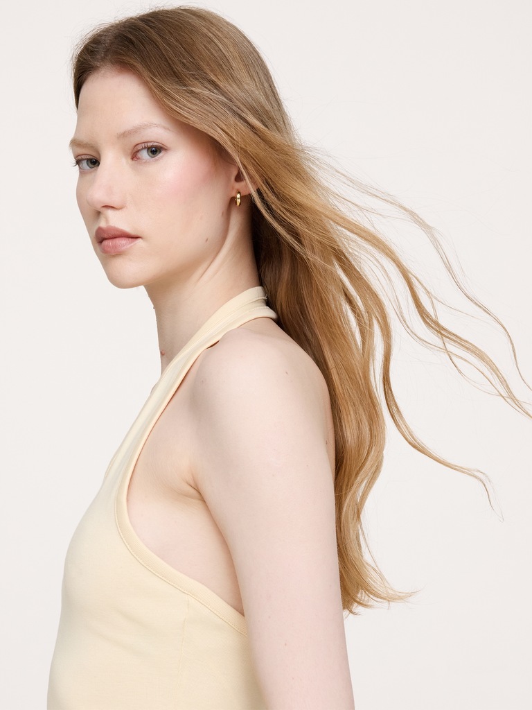 Minimalist Cotton Halter Tank