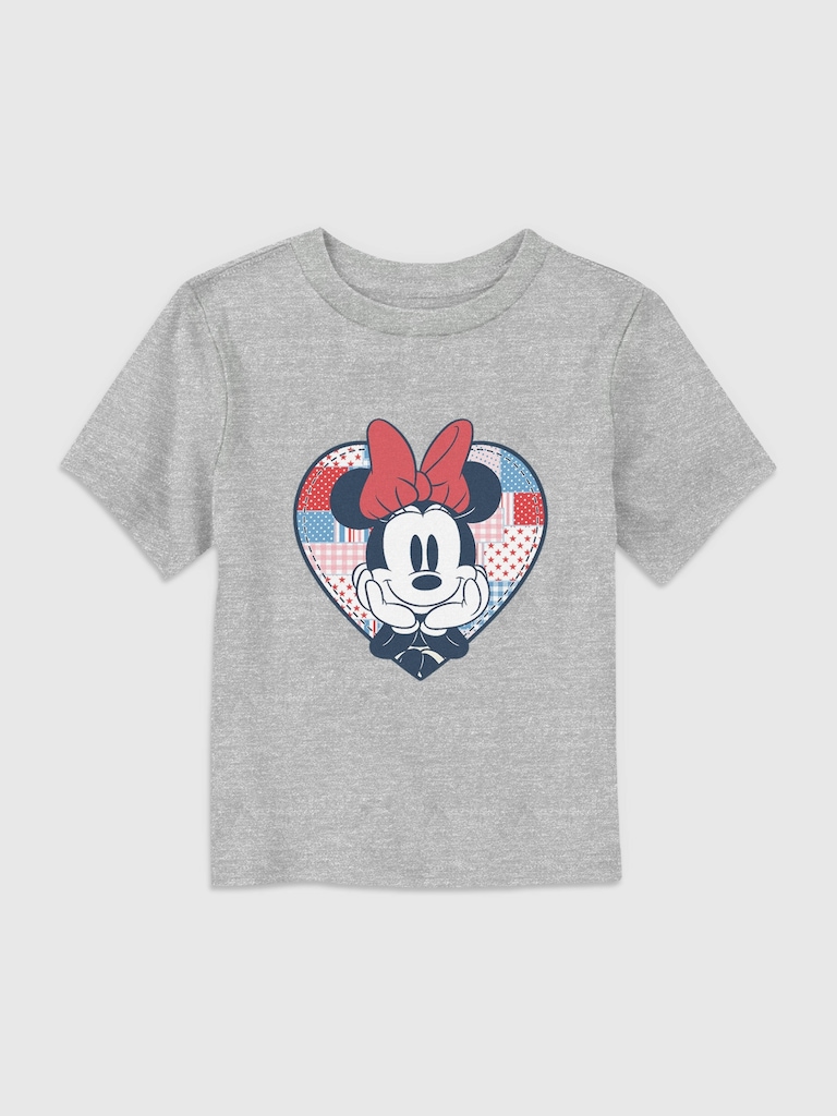 Minnie Mouse Patchwork Heart Graphic T-shirt for Toddlers
