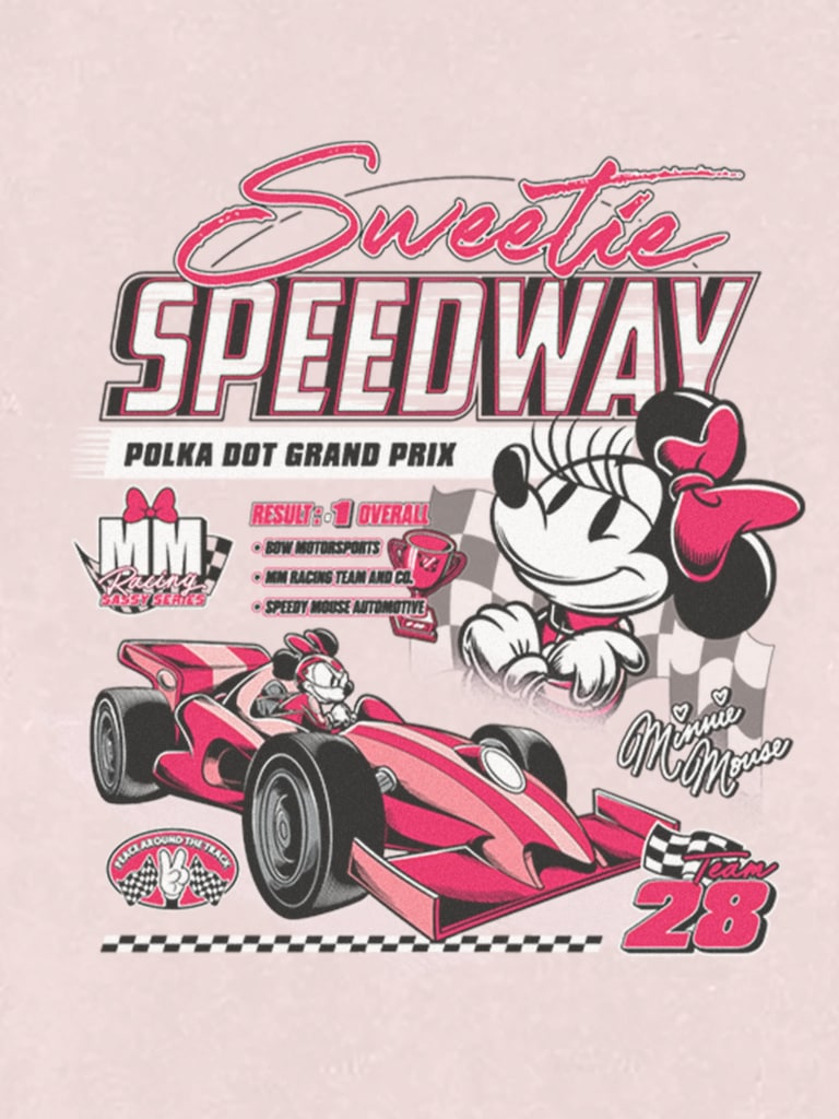 Minnie Mouse Sweetie Speedway Graphic T-shirt for Toddlers