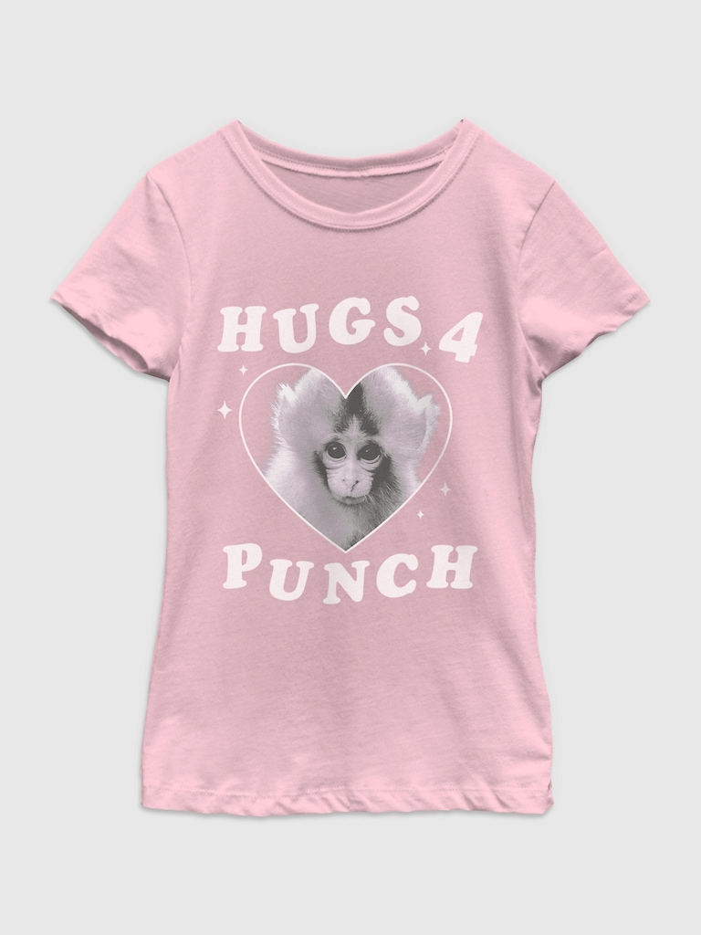 Punch The Monkey Hugs Graphic T-Shirt