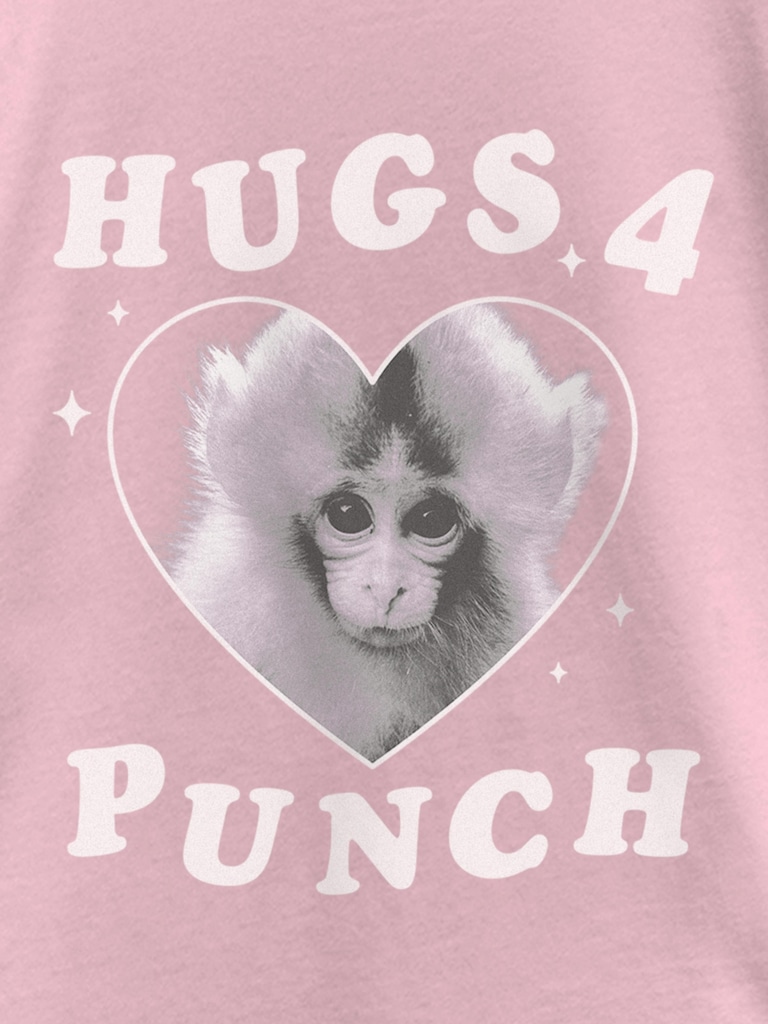 Punch The Monkey Hugs Graphic T-Shirt