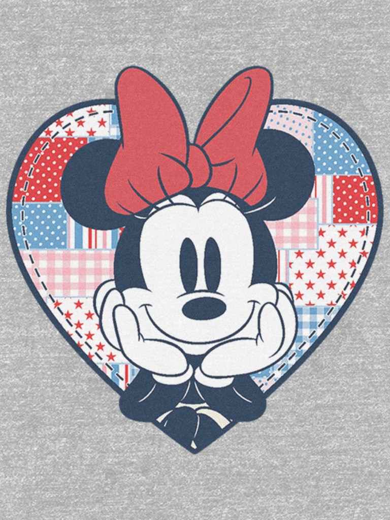 Minnie Mouse Patchwork Heart Graphic T-shirt for Toddlers
