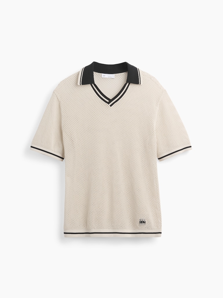 OuiGap Mesh Polo Sweater