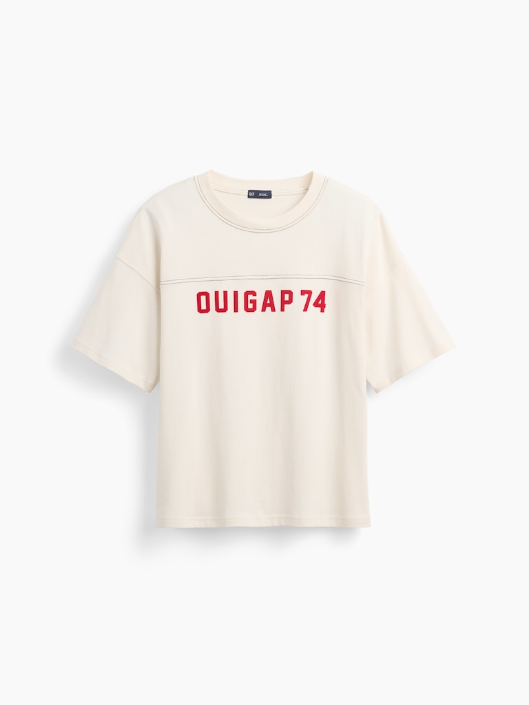 OuiGap Heavyweight Crop Logo T-Shirt