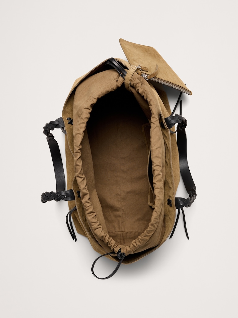 Large Leather East-West Tote
