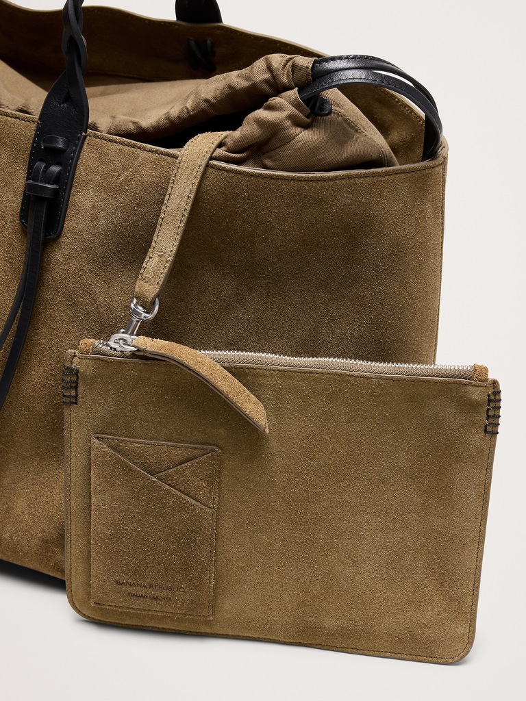 Large Leather East-West Tote
