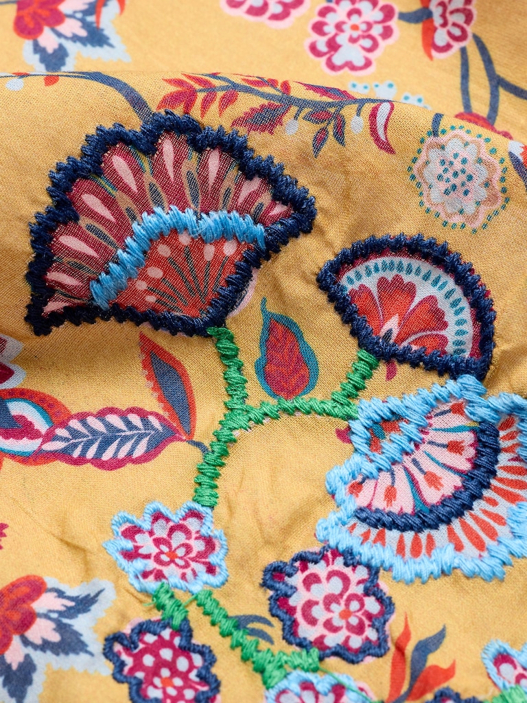 Embroidered Cotton Scarf by Vismaya