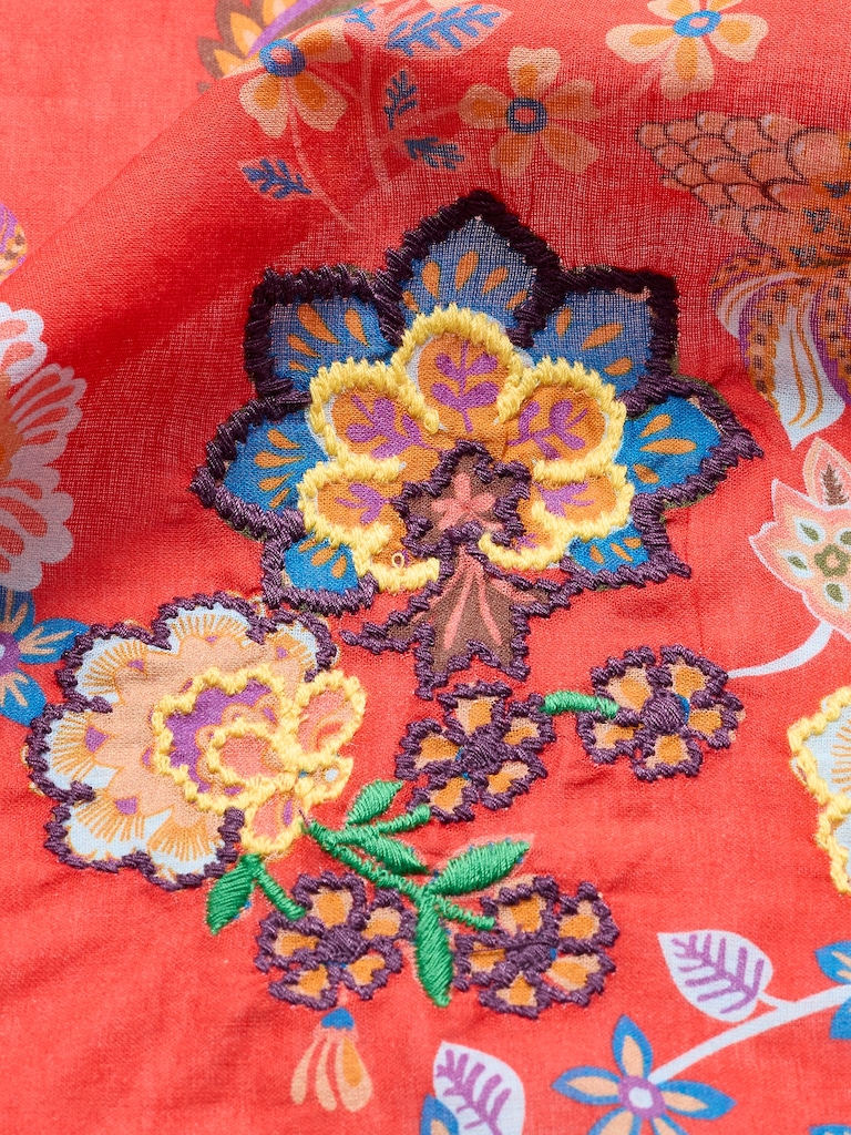 Embroidered Cotton Scarf by Vismaya