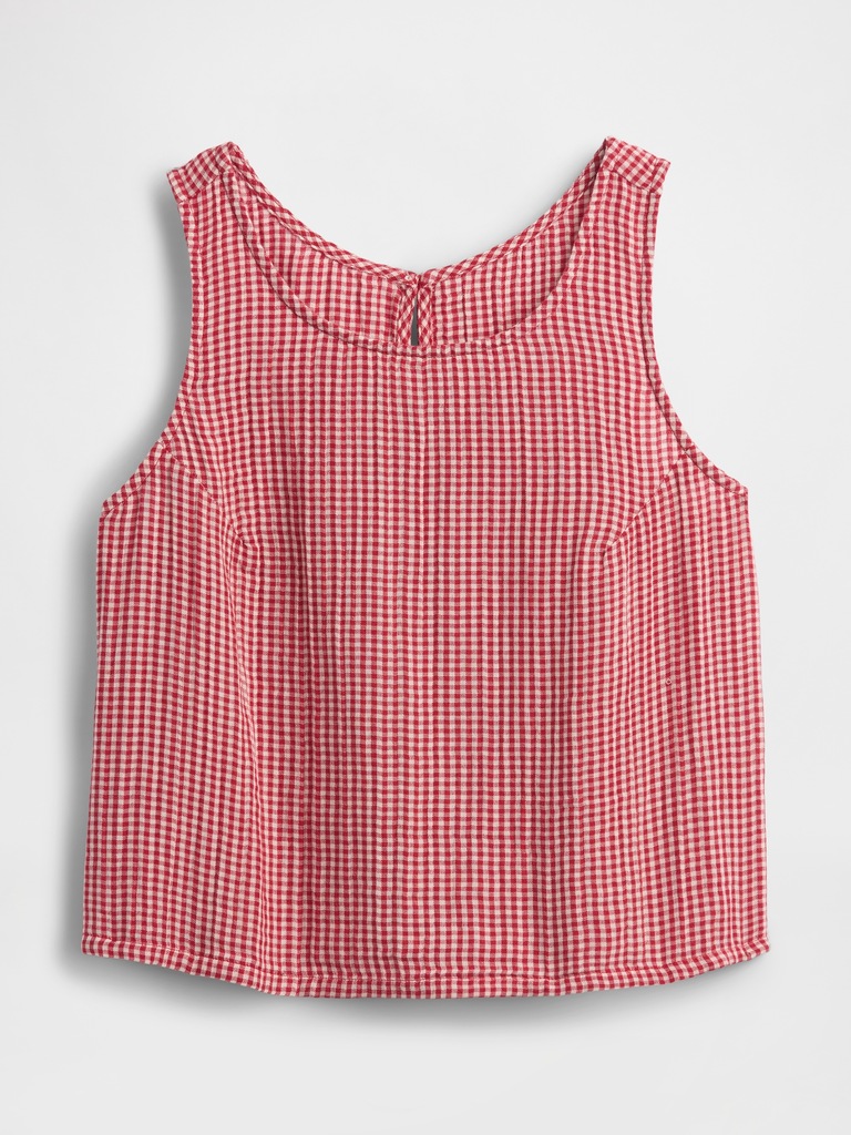 Cotton Gauze Smocked Waist Mini Skort