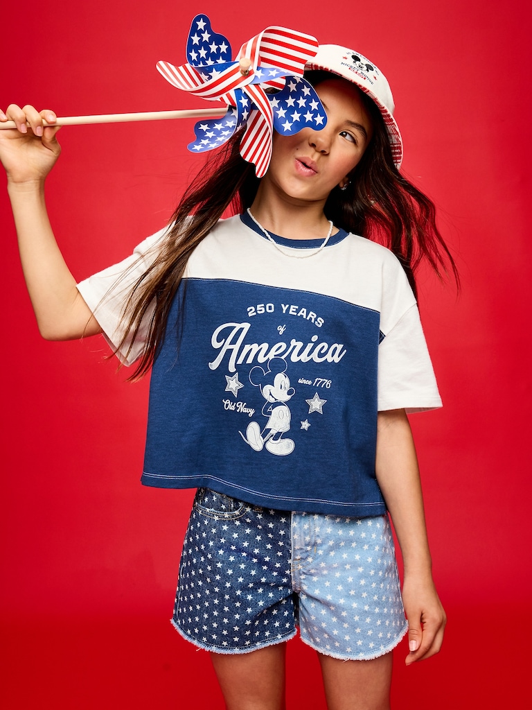 Old Navy x Disney Mickey Mouse Football-Style T-Shirt for Girls