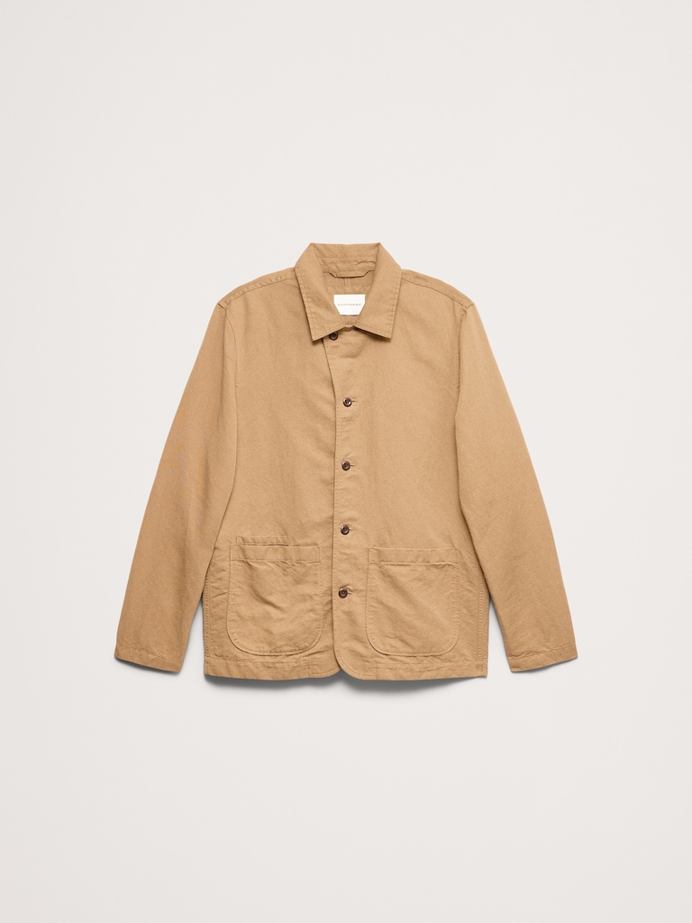 Italian Linen-Cotton Shirt Jacket