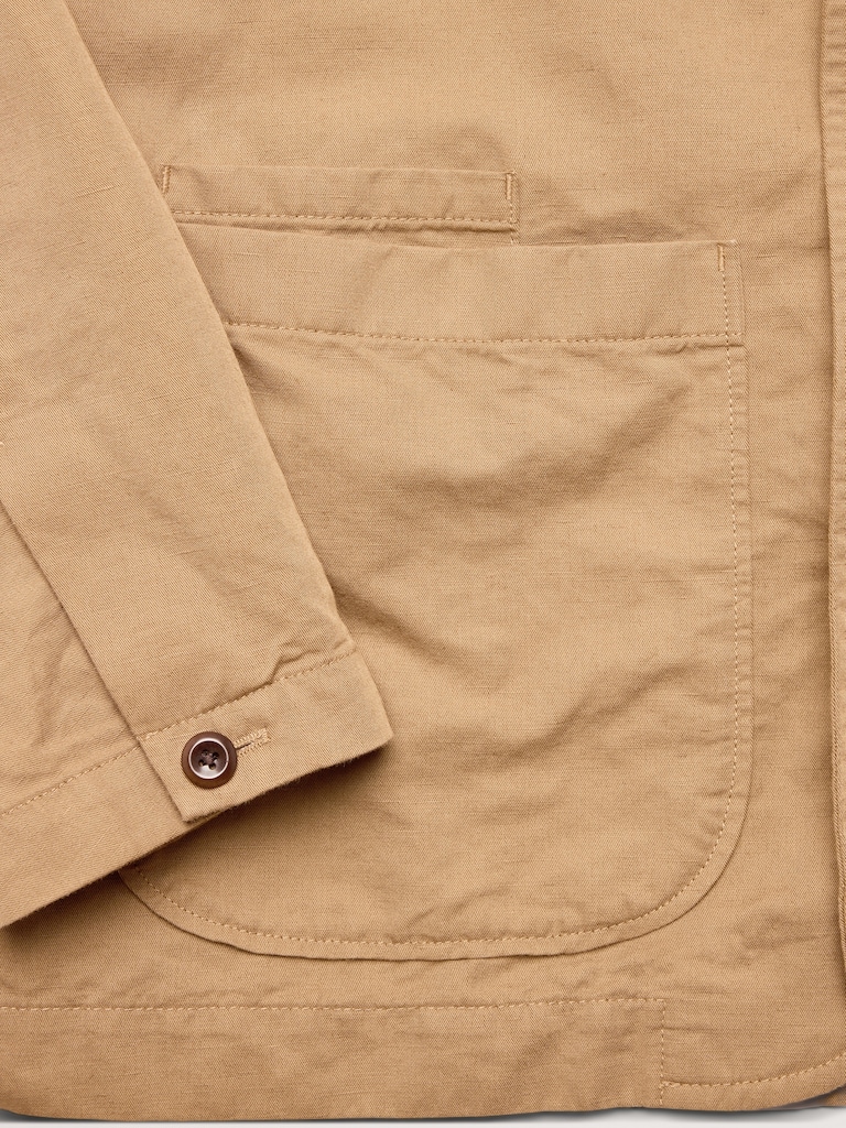 Italian Linen-Cotton Shirt Jacket