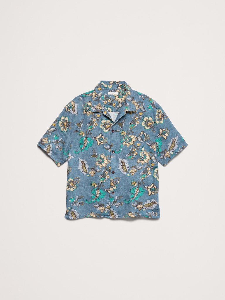 Standard-Fit Linen Resort Shirt