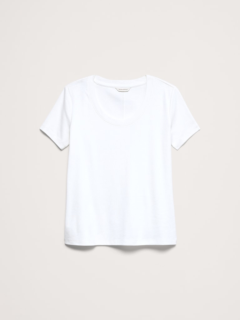 Minimalist Cotton Scoop-Neck T-Shirt