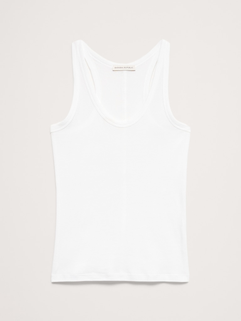 Airy Cotton Scoop-Neck Tank