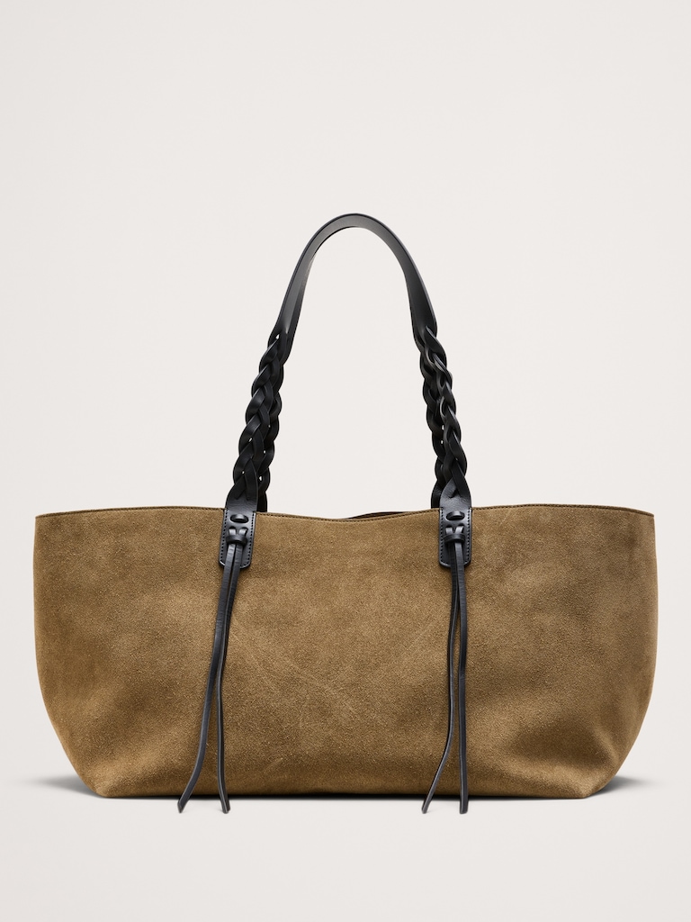 Large Leather East-West Tote