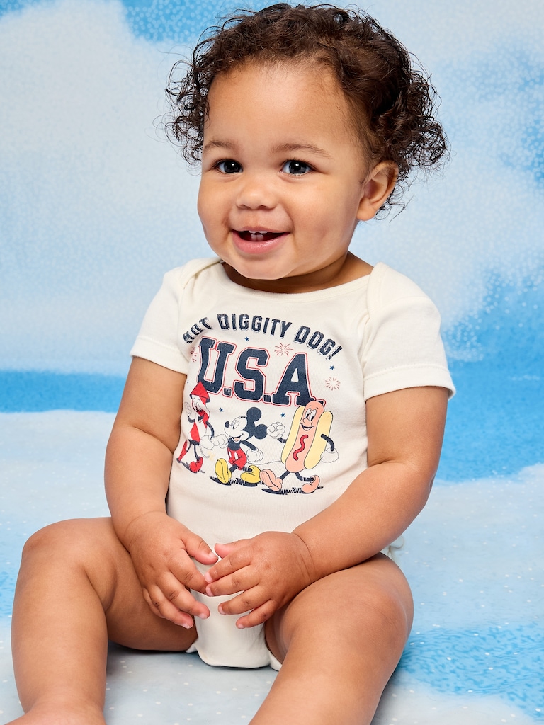 Old Navy x Disney Mickey Mouse Short-Sleeve Unisex Graphic Bodysuit for Baby
