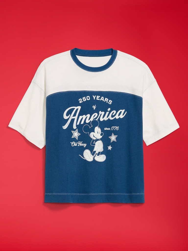 Old Navy x Disney Mickey Mouse Football-Style T-Shirt for Women