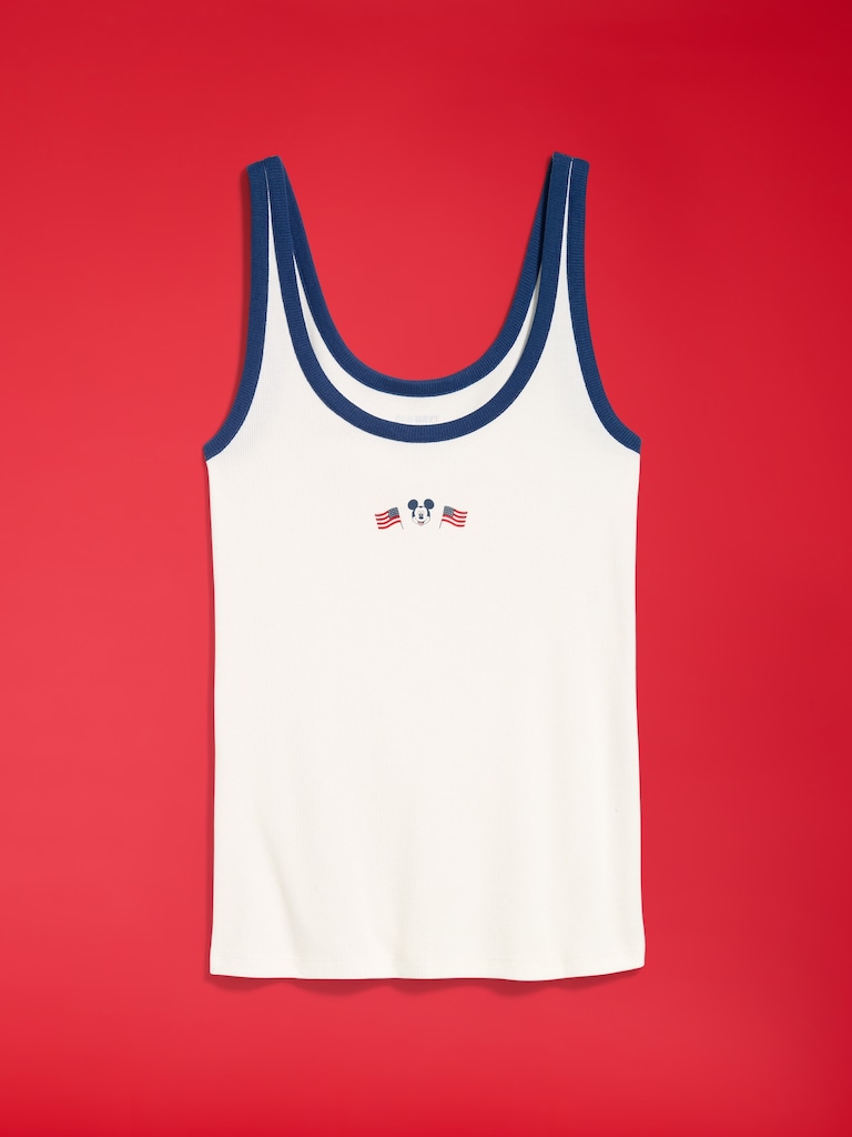 Old Navy x Disney Mickey Mouse Ribbed Scoop-Neck Tank Top for Women