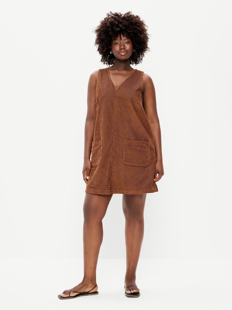 Sleeveless Pinafore Mini Dress