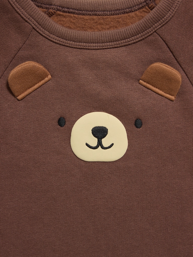 Printed Long-Sleeve Fleece One-Piece for Baby