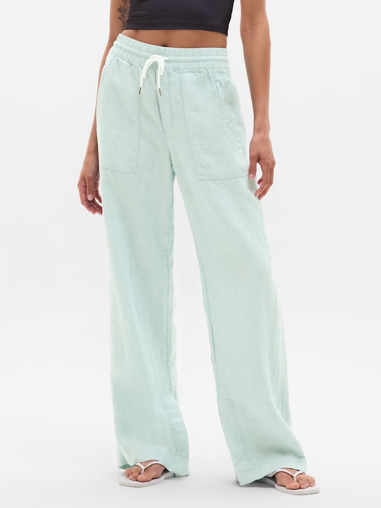 Retreat Linen High Rise Wide Leg Pant