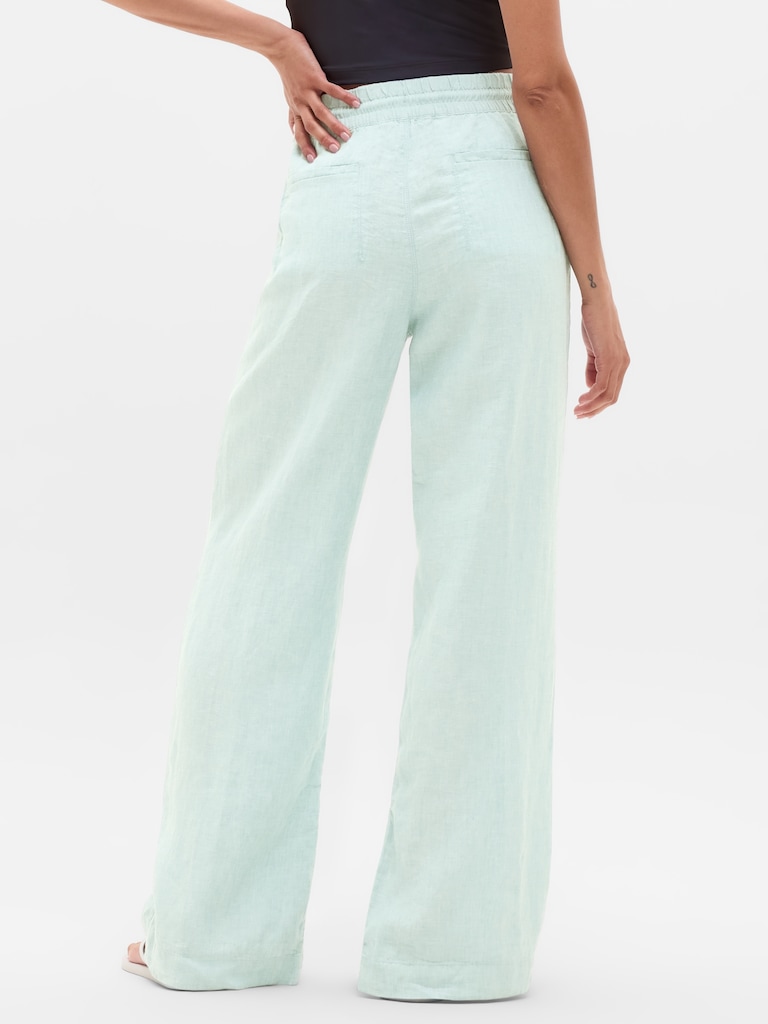 Retreat Linen High Rise Wide Leg Pant